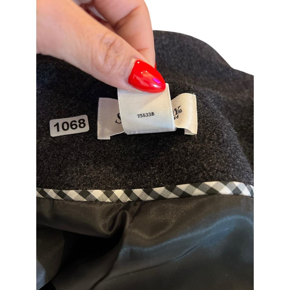 St John’s Bay Women's 3x Plus Classic Gray Double-Breast Wool Cashmere Peacoat - Picture 10 of 11